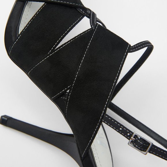 Zara Asymmetric Strappy High-heel Sandals - Picture 5 of 11